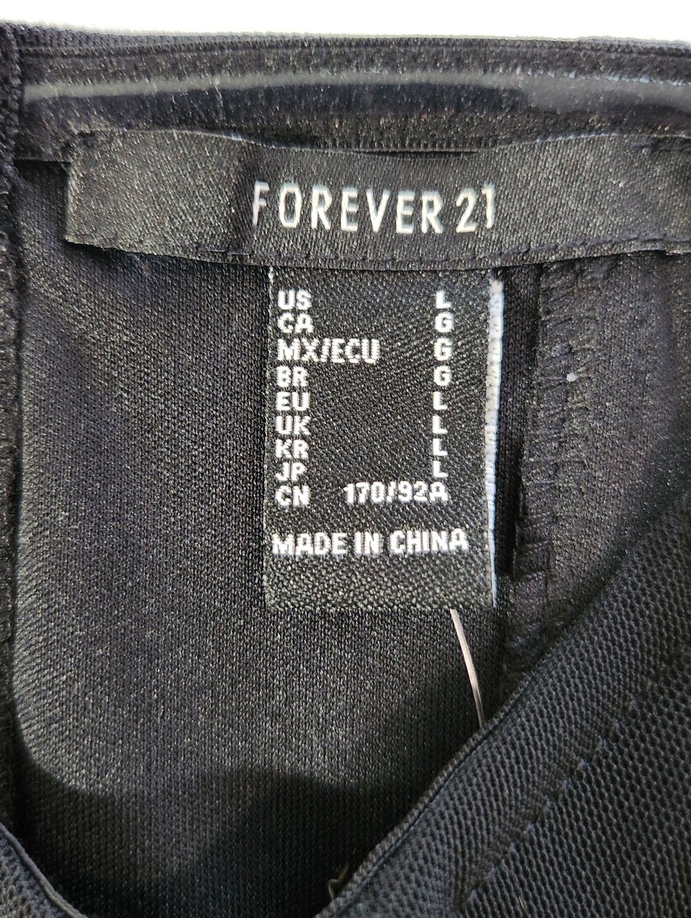 Forever 21 Black Draped Corset Bustier Top Back Zipper And Boning Size Large - Picture 2 of 6